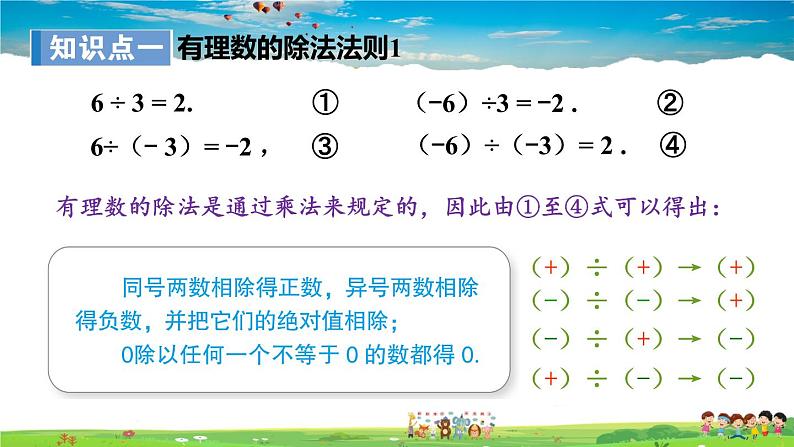 湘教版数学七年级上册  1.5.2 有理数的除法  第1课时 有理数的除法【课件+教案】05