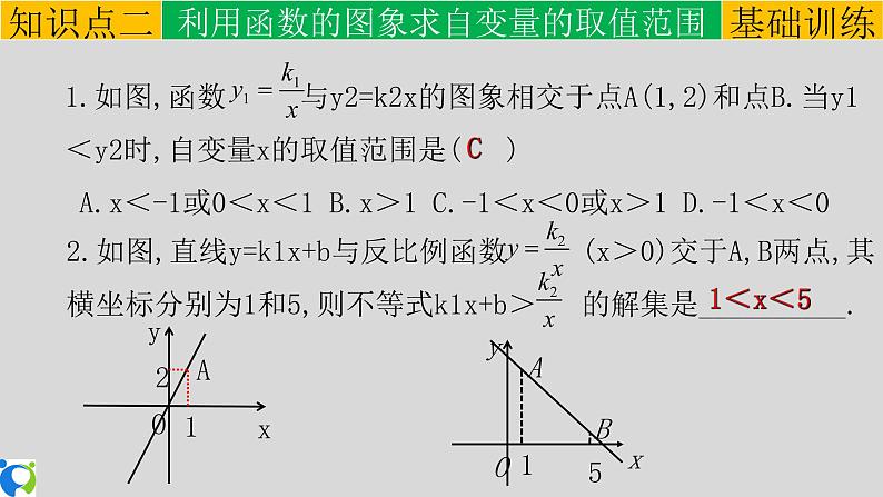 26.1.2（3） 反比例函数与一次函数的综合运用课件第8页