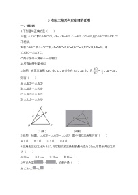 初中北师大版第四章 图形的相似5 相似三角形判定定理的证明课时作业