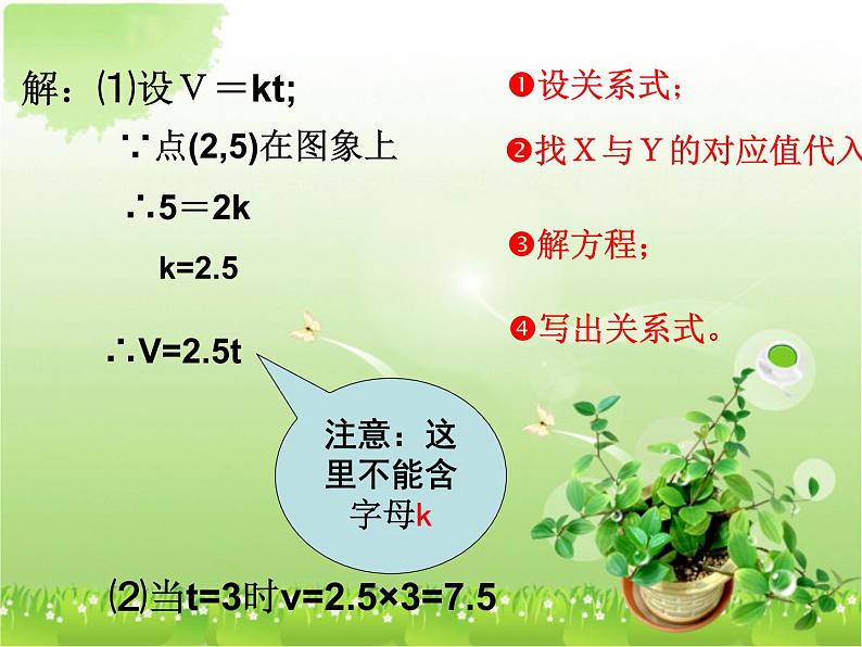 北师大版八年级数学上册 4.4 一次函数的应用----确定正比例函数的表达式（课件）第5页