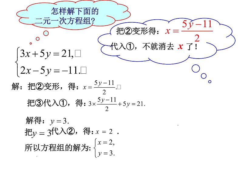 北师大版八年级数学上册 5.2 求解二元一次方程组_（课件）第3页