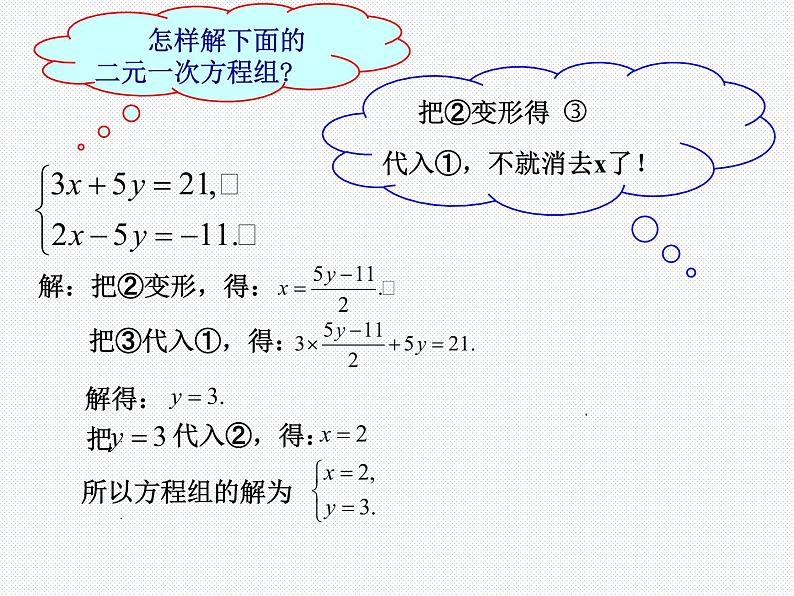 北师大版八年级数学上册 5.2 求解二元一次方程组 (2)（课件）第3页