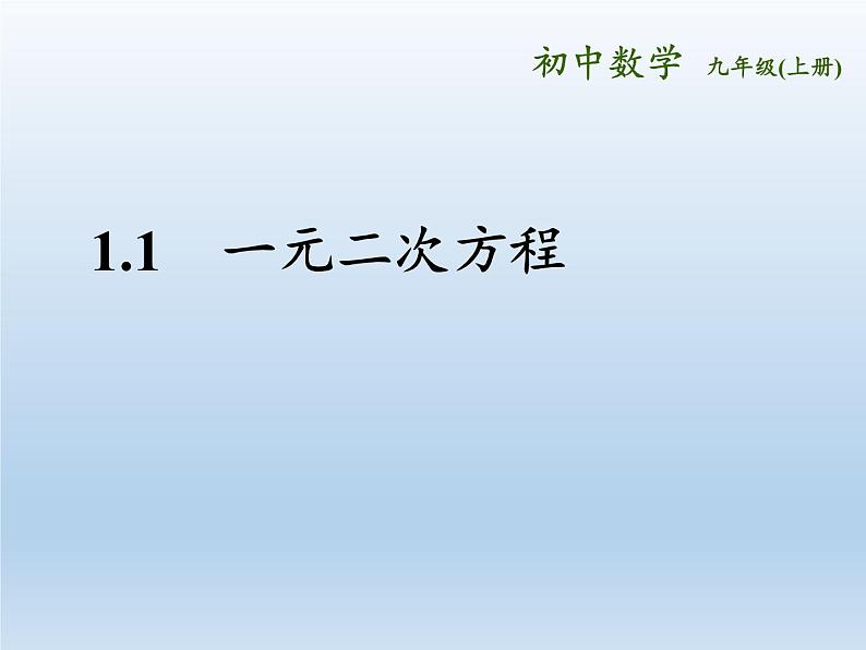 苏科版九年级数学上册 1.1 一元二次方程(11)（课件）第3页