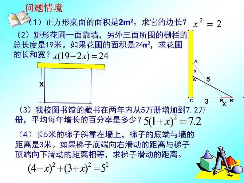 苏科版九年级数学上册 1.1 一元二次方程_(1)（课件）第3页