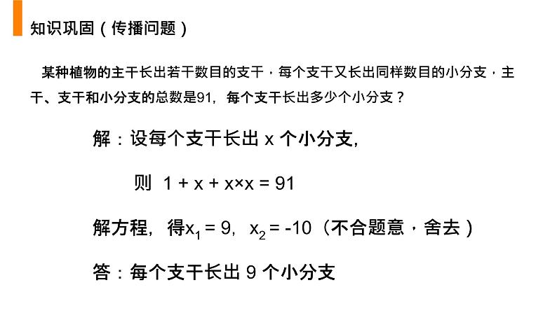 《 实际问题与一元二次方程》九年级初三数学上册PPT课件（第21.3 课时）07