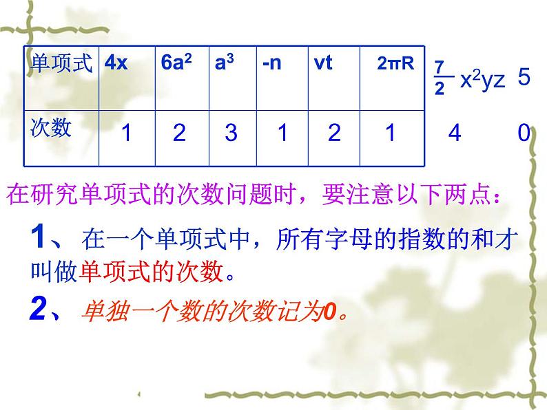 人教版数学七年级上册2.1 整式 课件2第8页