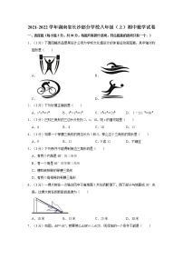 2021-2022学年湖南省长沙部分学校八年级（上）期中数学试卷  解析版