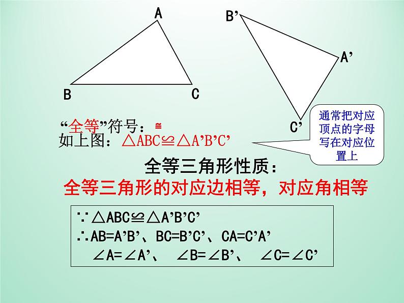 浙教版数学八年级上册 1.4 全等三角形_(1)（课件）08