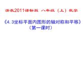 浙教版数学八年级上册 4.3坐标平面内图形的轴对称和平移（1）（课件）