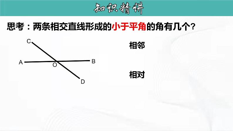 学年人教版数学七年级下册 第五章 第一节 相交线 第1课时 课件第8页