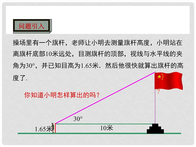 28.1 锐角三角函数——特殊角的三角涵数应用及用计算器求角的三角涵数值 课件 2020—2021学年人教版数学九年级下册第3页