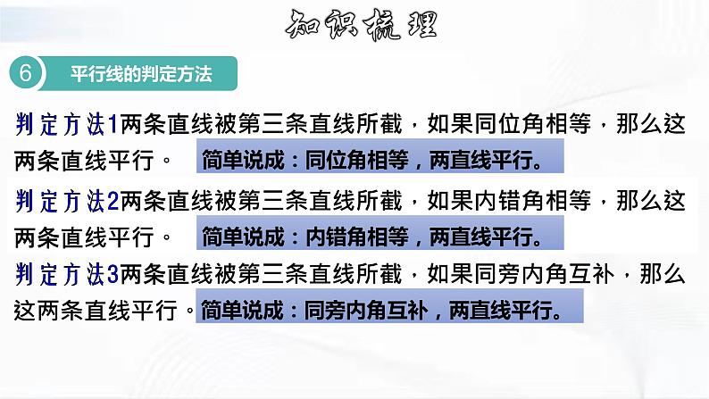 人教版数学七年级下册 第五章 章节复习 课件第8页