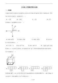 2021年内蒙古自治区呼和浩特市七年级上学期数学期末试卷附解析