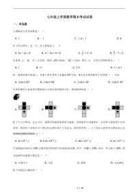 2021年甘肃省白银市七年级上学期数学期末考试试卷附解析