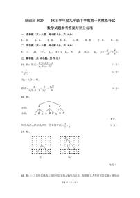 2021年吉林省长春市绿园区中考一模数学试卷 含答案