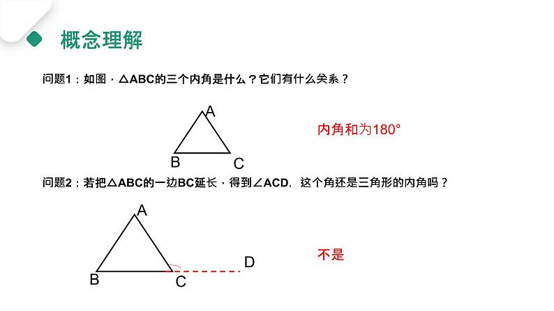 《三角形的外角》【人教版】八年级数学初二上册PPT课件（第11.2.2课时）第3页