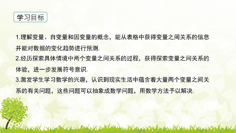 北师大版七年级数学下册 3.1  用表格表示的变量间关系课件 +练习03