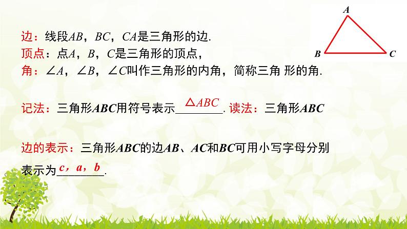 北师大版七年级数学下册 4.1.1   三角形的角 课件+练习08