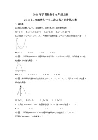 初中数学21.3 二次函数与一元二次方程精品练习