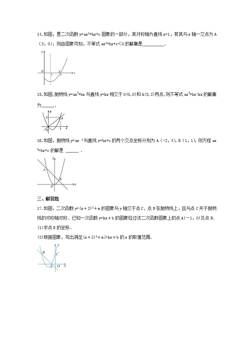 2021年沪科版数学九年级上册21.3《二次函数与一元二次方程》同步练习卷（含答案）03