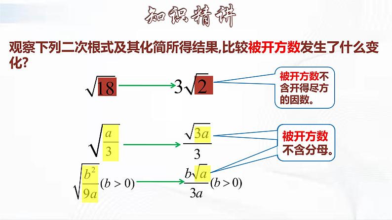 人教版数学八年级下册 第十六章 第二节 二次根式的乘除 第3课时 课件第7页