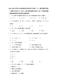 2021-2022学年山东省荷泽市东明县八年级（上）期中数学试卷   解析版