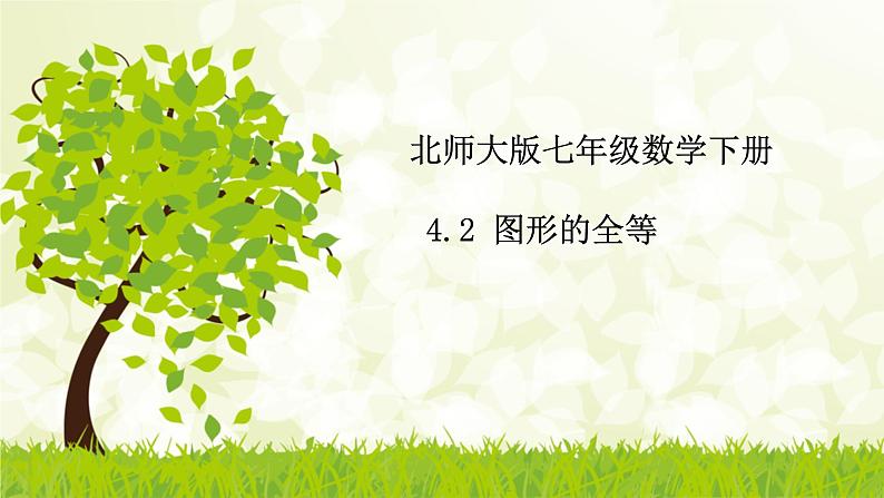 北师大版七年级数学下册 4.2 图形的全等课件+练习01