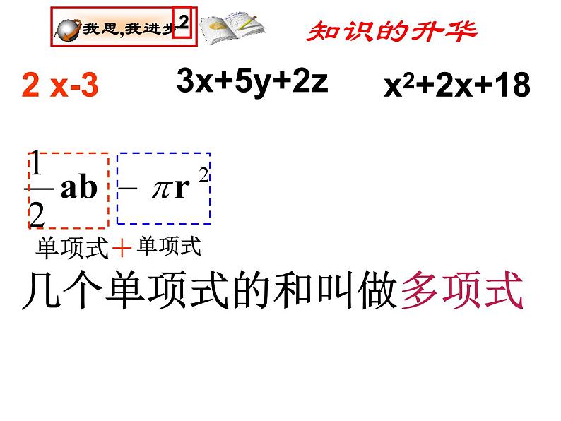 人教版数学七年级上册_2.1.2 整式--多项式1 课件第7页