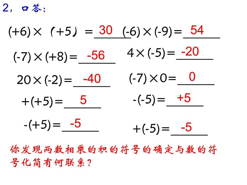 人教版数学七年级上册_1.4.1 有理数的乘法(1) 课件第7页