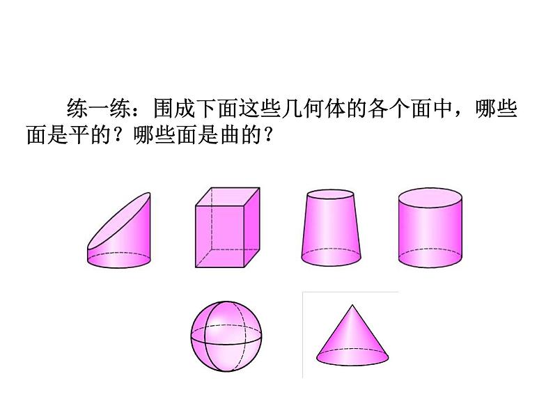 人教版数学七年级上册_4.1.2点、线、面、体教学PPT课件PPT第7页