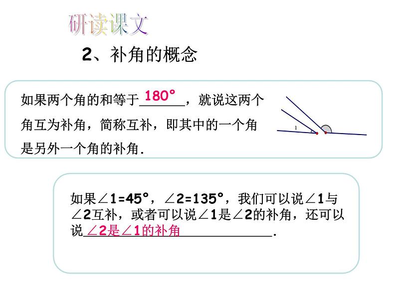 人教版数学七年级上册_4.3.3余角和补角教学PPT课件PPT第5页