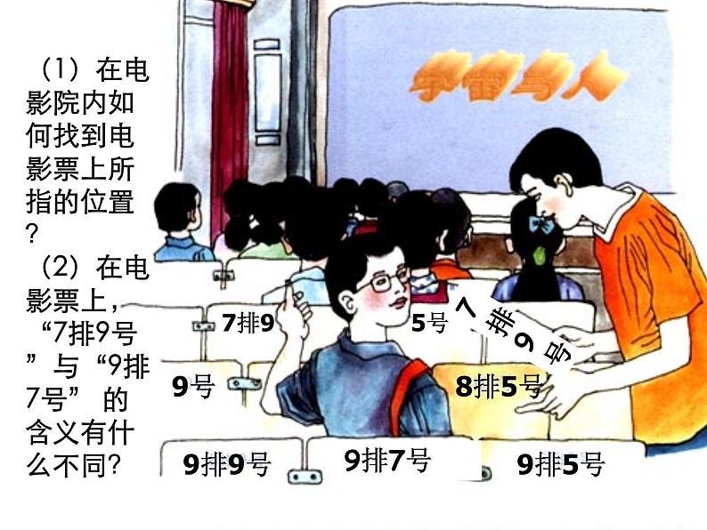 人教版数学七年级下册 7.1.1_有序数对 课件06