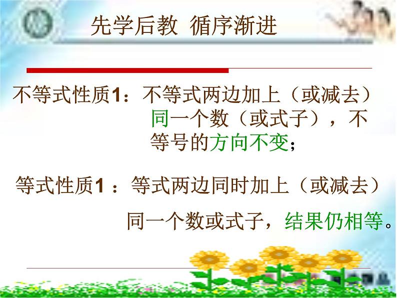 人教版数学七年级下册 9.1.2不等式的性质(公开课) 课件第7页