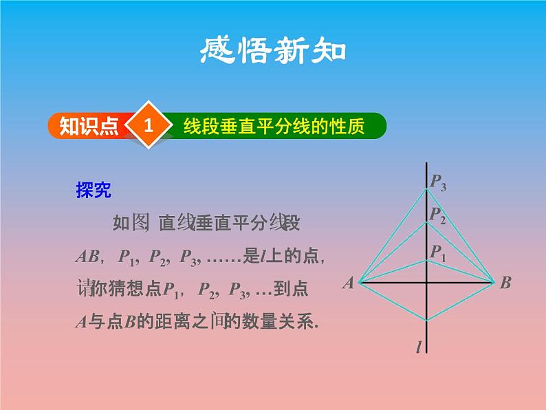 冀教版八年级数学上册16.2线段的垂直平分线1线段的垂直平分线的性质 课件04