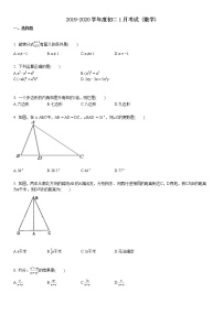 2019-2020学年度初二1月考试_（数学）练习题