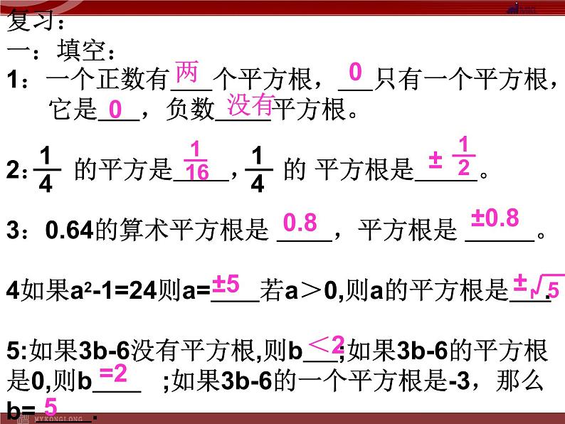 人教版数学七年级下册 6.2平方根与算术平方根的应用 课件第3页