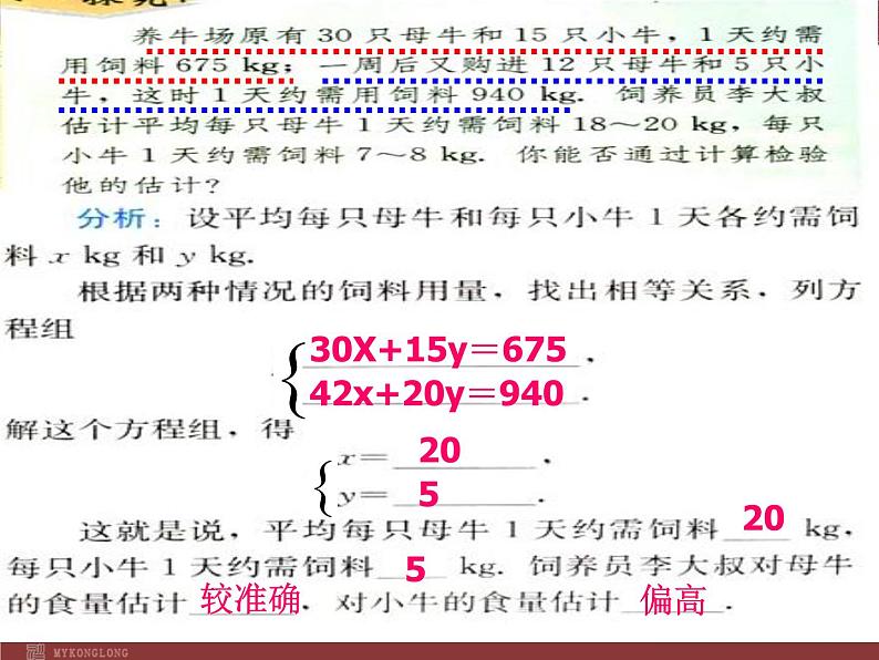 人教版数学七年级下册 8.3 再探实际问题与二元一次方程组(1) 课件第3页