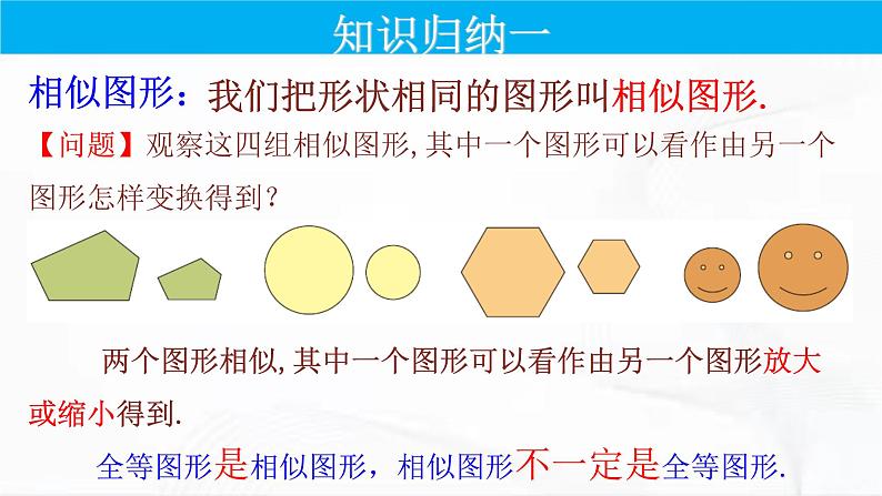 人教版数学九年级下册 第二十七章 第一节 图形的相似 课件第8页