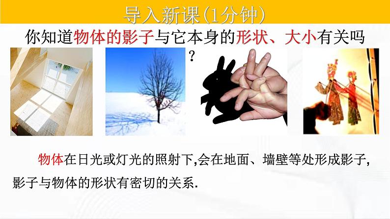 人教版数学九年级下册 第二十九章 第一节 投影 课件第5页