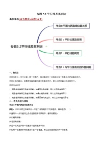 人教版七年级下册5.2 平行线及其判定综合与测试当堂达标检测题