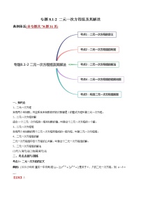 人教版七年级下册第八章 二元一次方程组综合与测试练习题