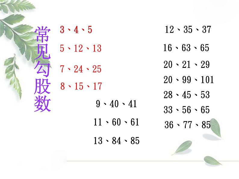 2021-2022学年度北师版八年级数学上册课件 1.2 一定是直角三角形吗105