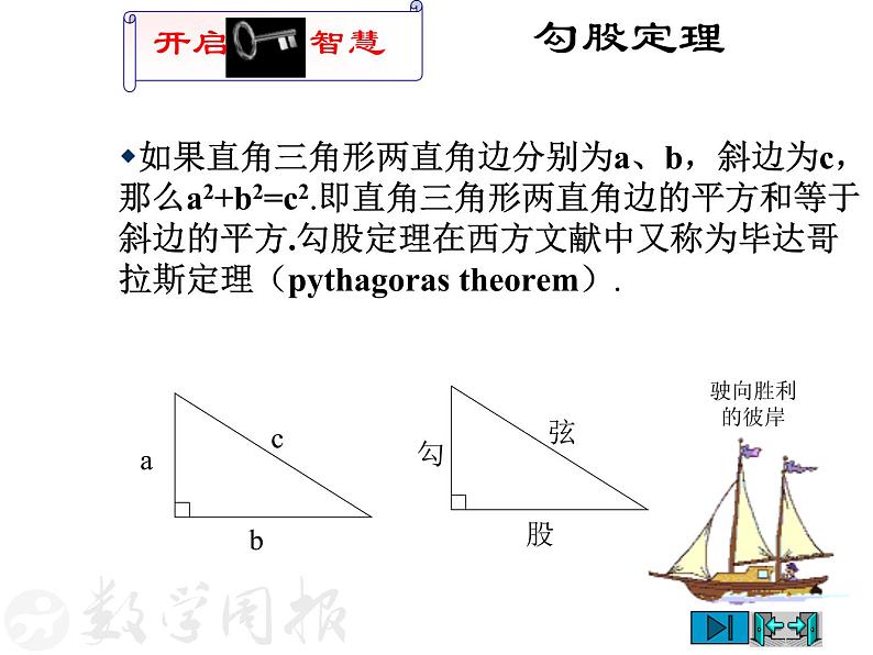 2021-2022学年度北师版八年级数学下册课件1.2直角三角形（1）第2页