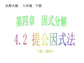 2021-2022学年度北师版八年级数学下册课件4.2  提公因式法（2）2