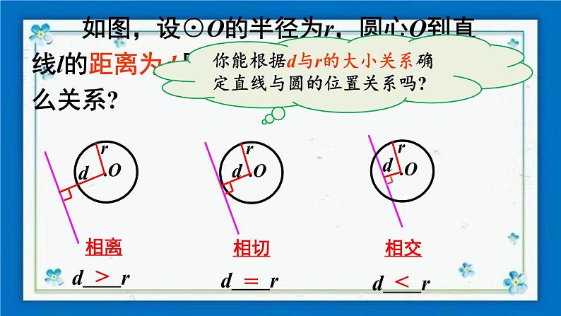 沪科版数学九年级下册24.4 第1课时 直线与圆的三种位置关系、切线的性质定理【课件+教案】08