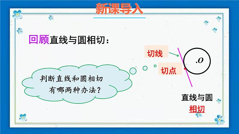 沪科版数学九年级下册24.4 第2课时 切线的判定定理第2页