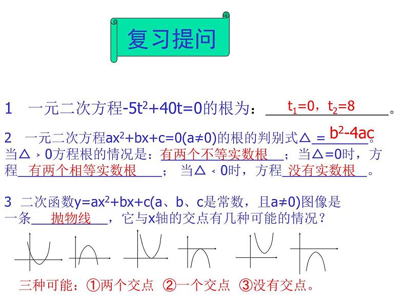 2021-2022学年度北师大版九年级数学下册课件 2.5二次函数与一元二次方程（第1课时）第2页