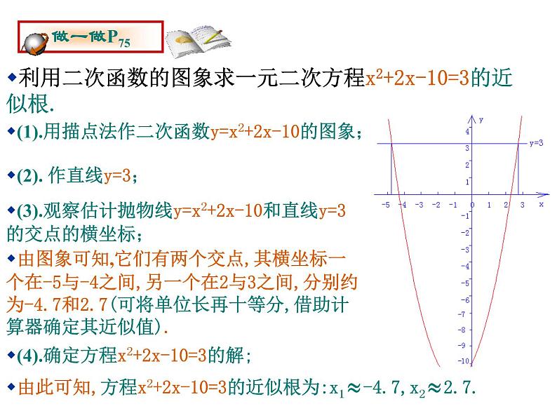 2021-2022学年度北师大版九年级数学下册课件 2.5二次函数与一元二次方程（第2课时）第5页