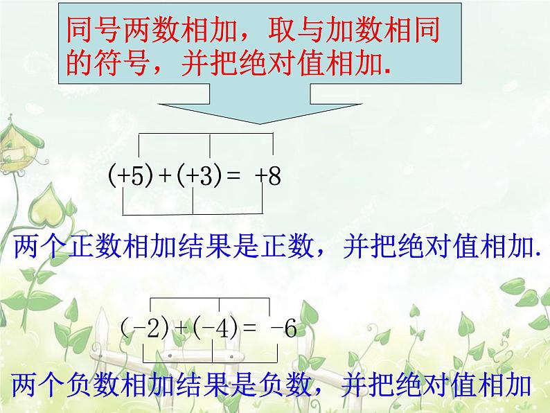 2021-2022学年度北师大版七年级数学上册课件2.4 有理数的加法1第3页