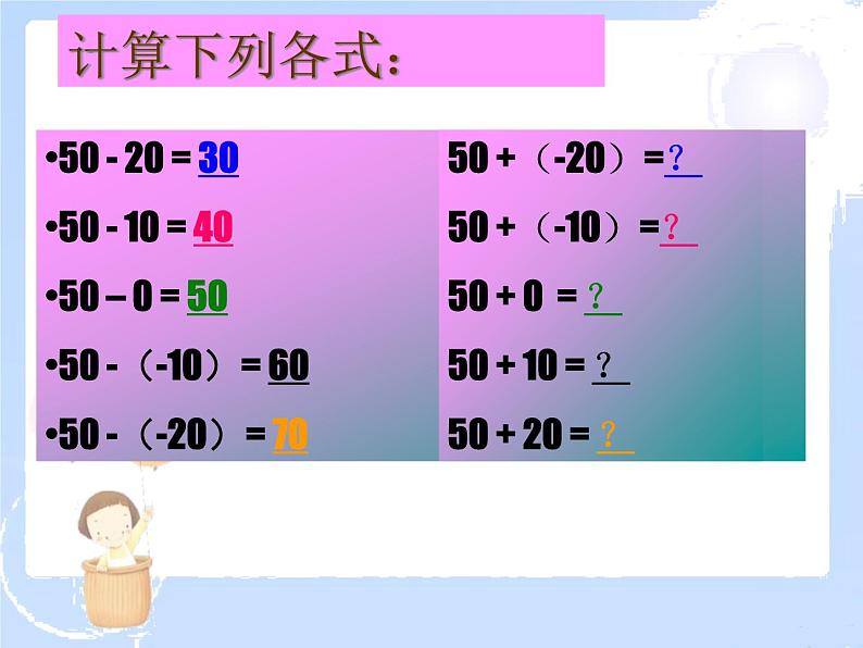 2021-2022学年度北师大版七年级数学上册课件 2.5 有理数的减法第7页